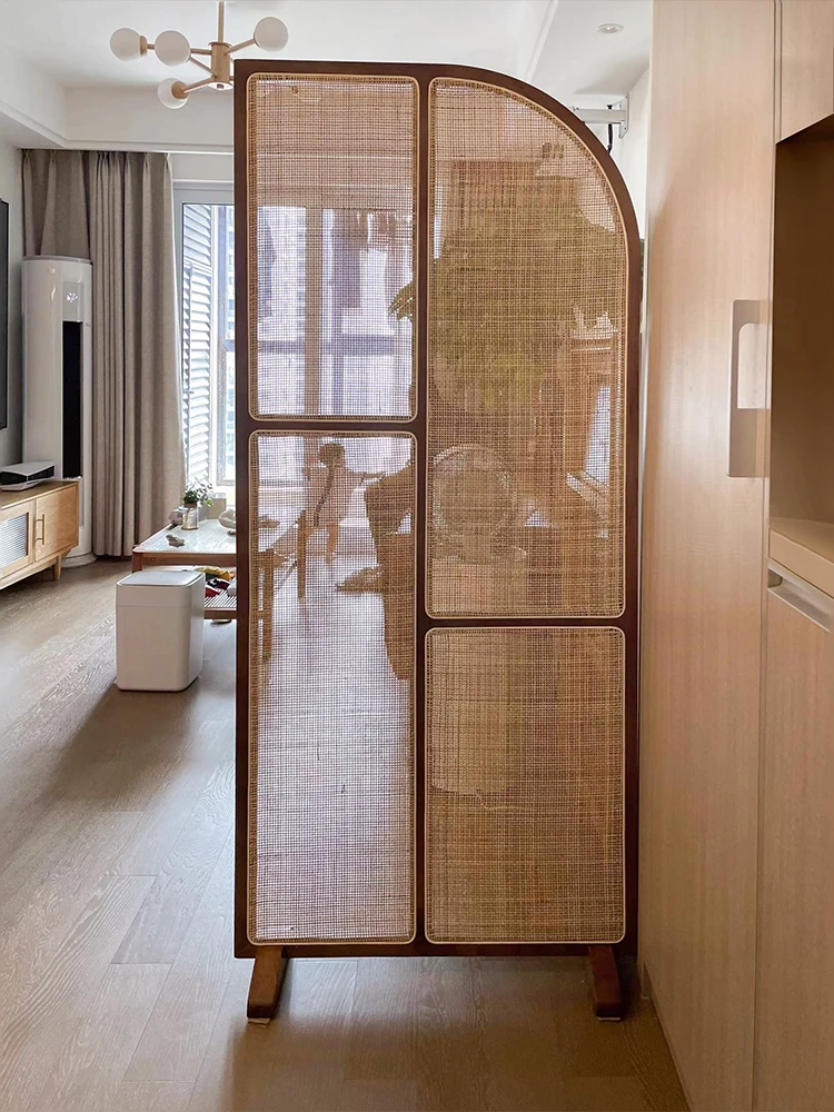 Shoji Screen Divider - Retro Massief Hout Rotan Deelgebieden Schermen