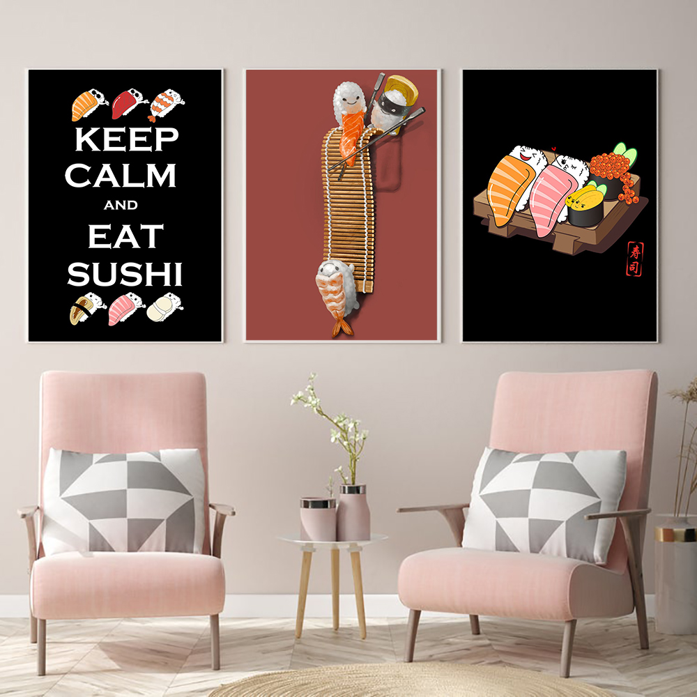 Japanese Living Lifestyle - Japanse Stijl Ramen Sushi Abstract Cartoons