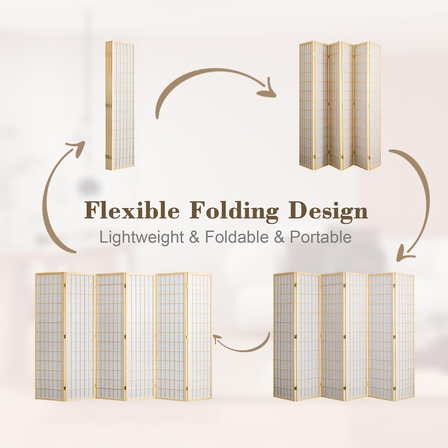 6-delige opvouwbare kamerverde - Shoji Screen Divider recensie en prijs